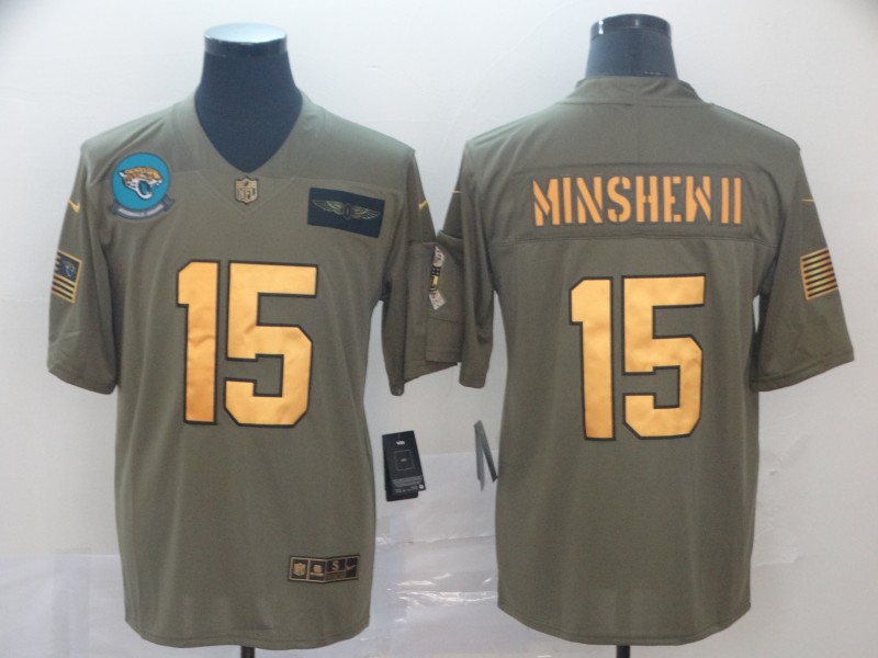 Men's Jacksonville Jaguars Gardner Minshew II #15 Brown Jersey